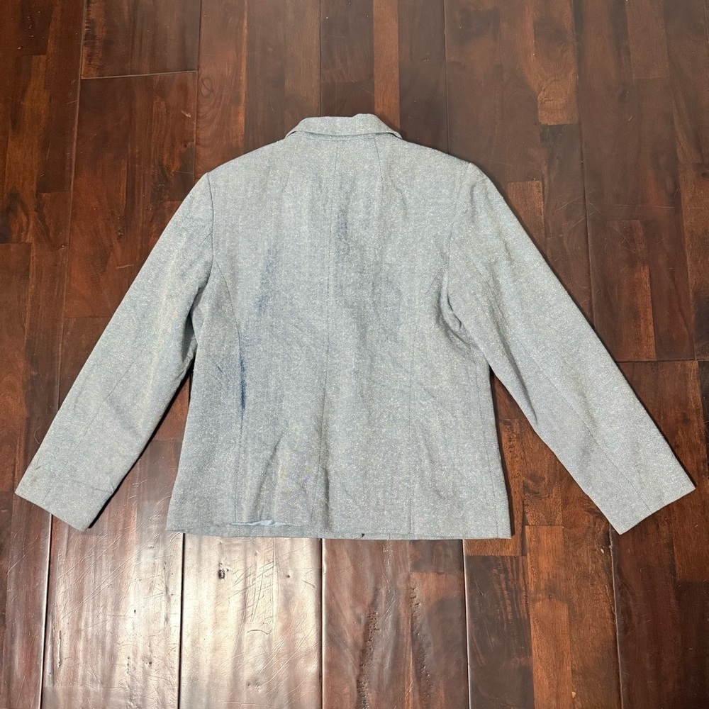 Pendleton Blazer Suit Jacket Women’s Size 6 Blue And White Wool And Silk - Picture 6 of 8